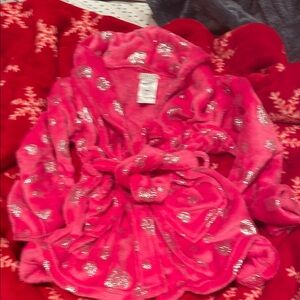 Pink Robe with Silver Hearts